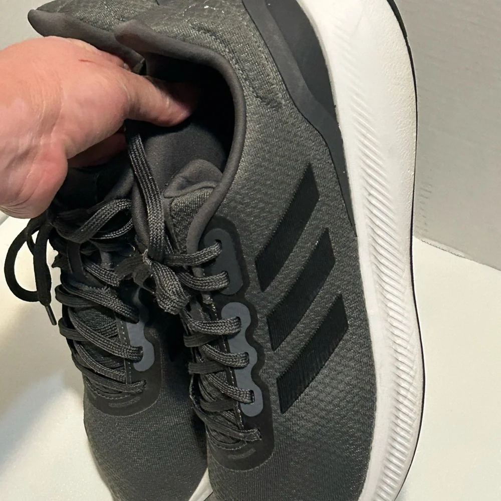 Adidas Charcoal and White Running Shoes